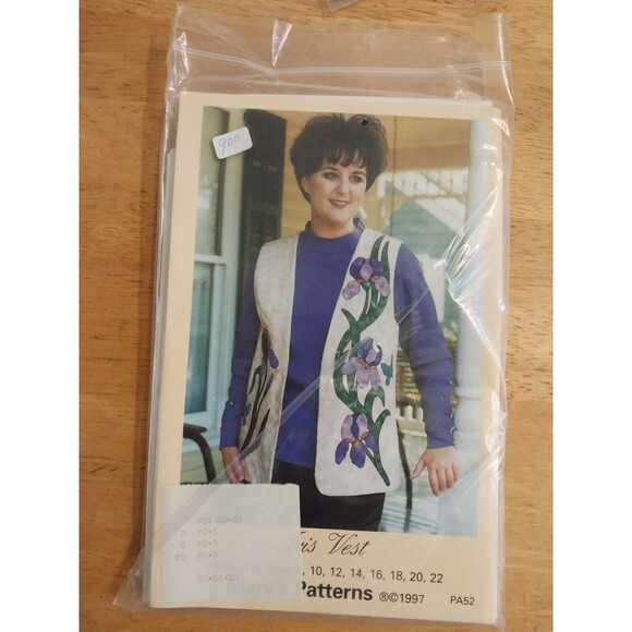 Unused Uncut Mary's Patterns Iris Vest Size 8-22 - Picture 1 of 1